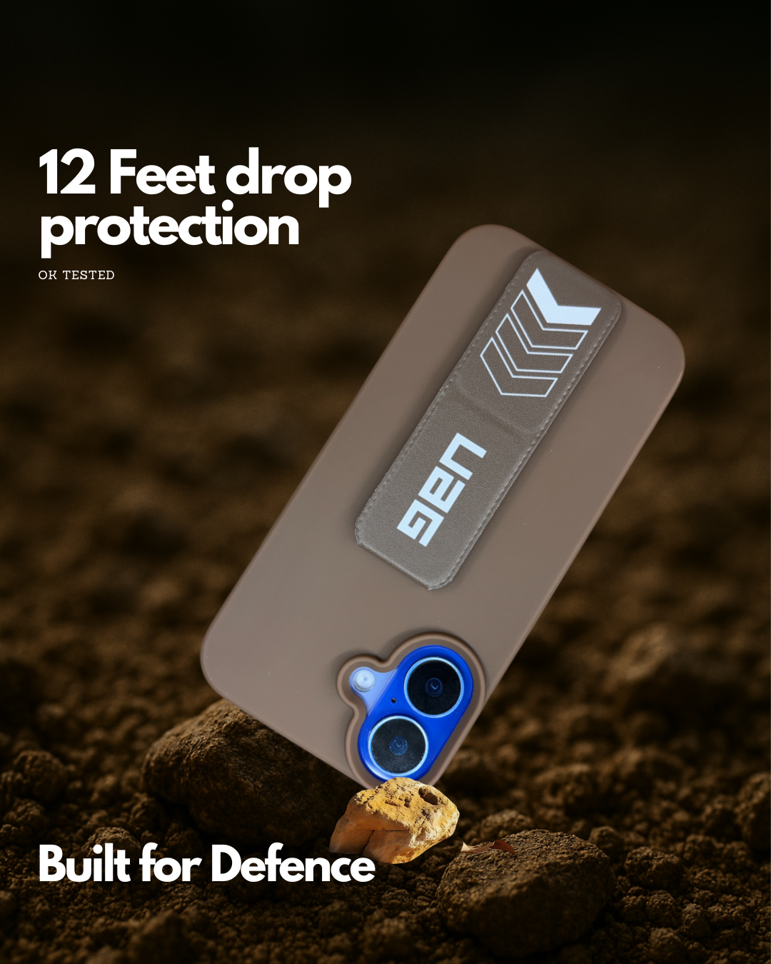 UAG Silicone Grip Case with Kickstand Strap for iPhone