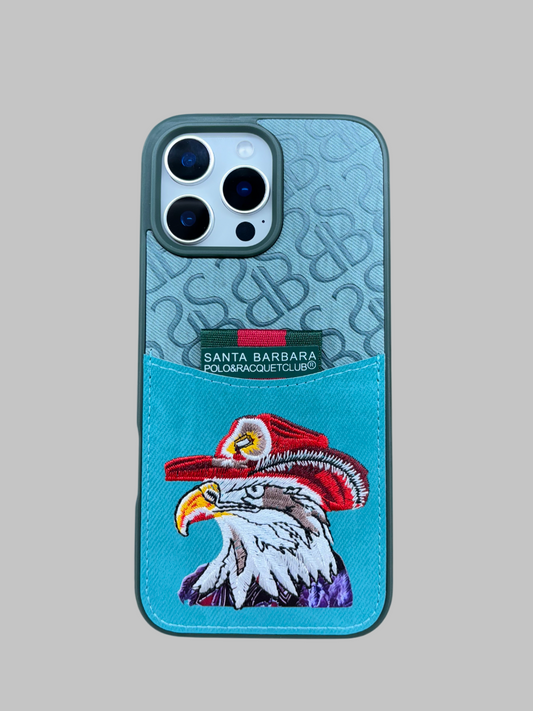 SB Eagle Embroidered Leather Case