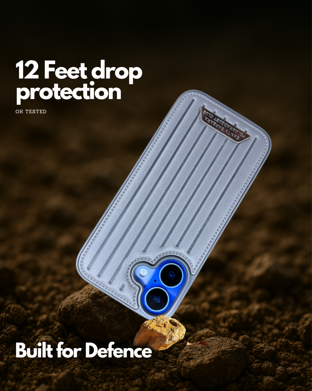 SB Metal Embossed Leather Case for iPhone