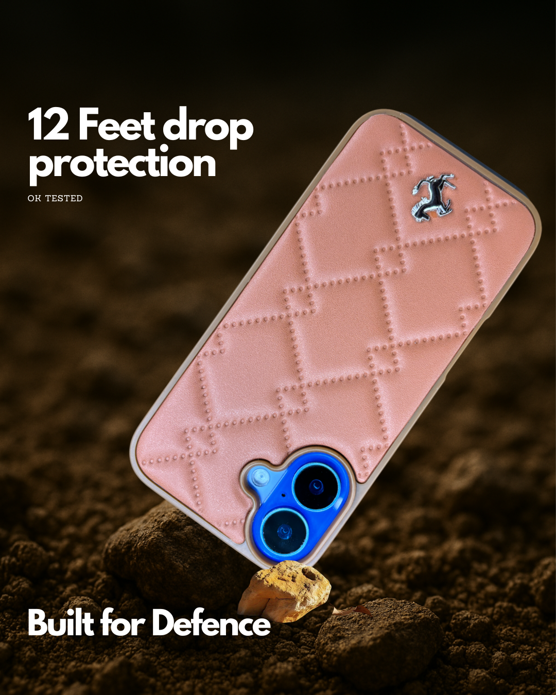 Motorsports Metal Embossed Leather Case