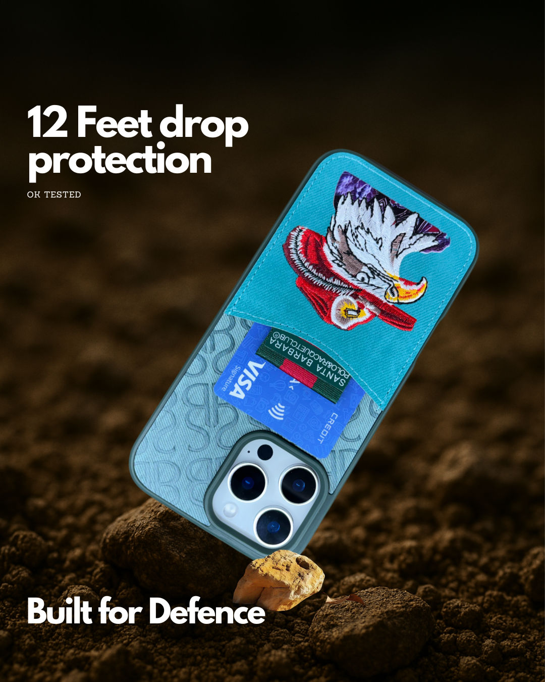 SB Eagle Embroidered Leather Case