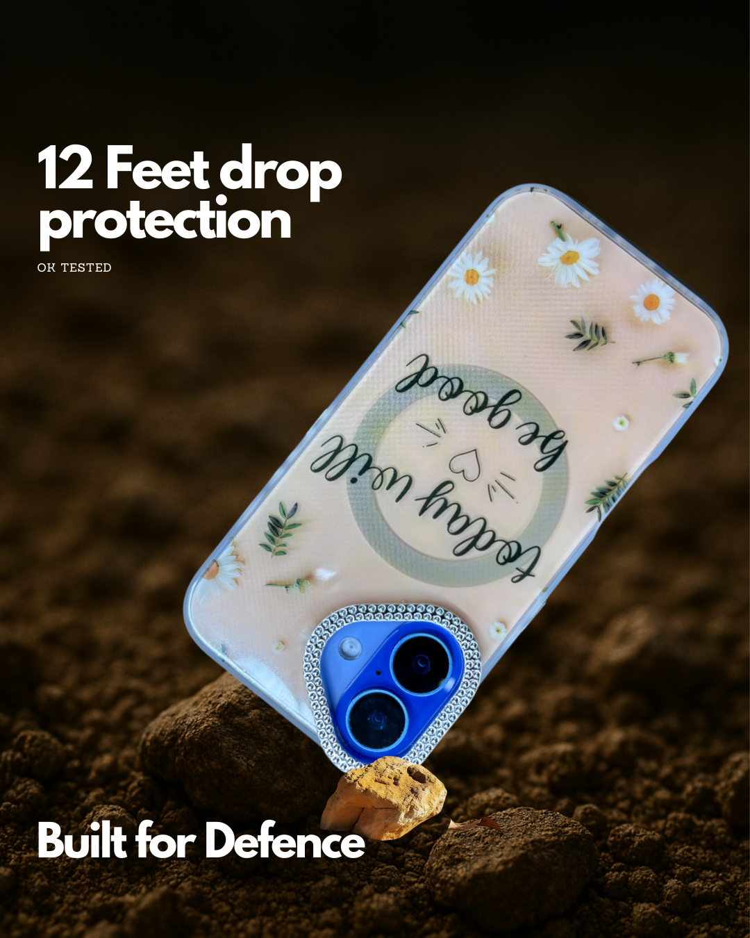 Crystal Studded Exquisite Clear with Design Aesthetic Women Teen Girls Case for Girls