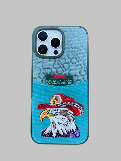 SB Eagle Embroidered Leather Case