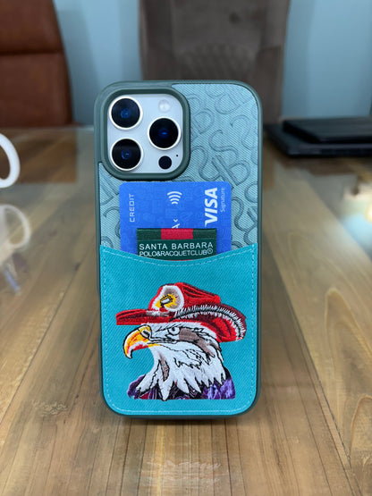 SB Eagle Embroidered Leather Case