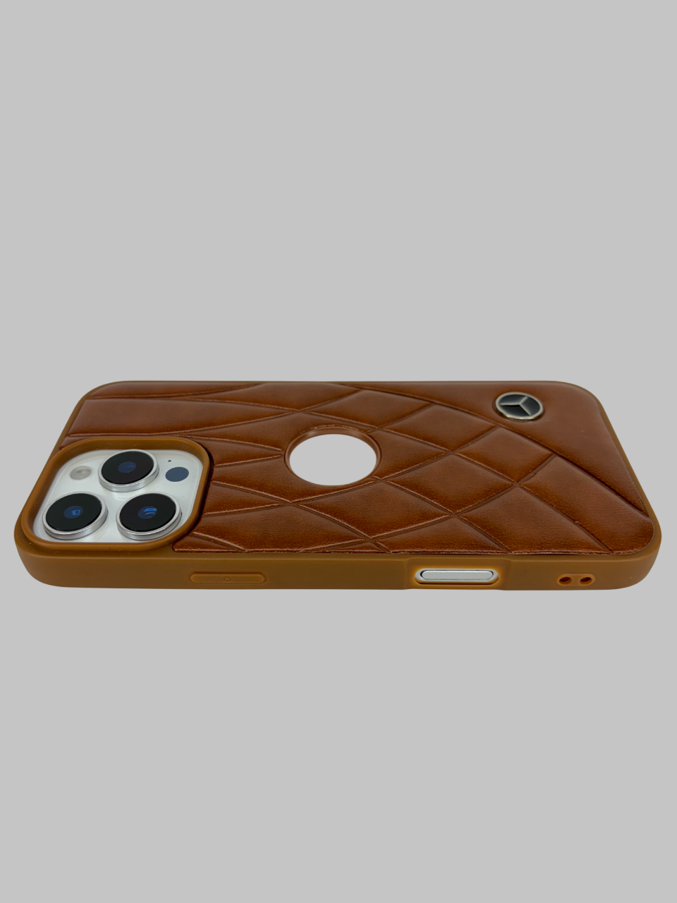 Motorsports Metal Embossed Leather Case