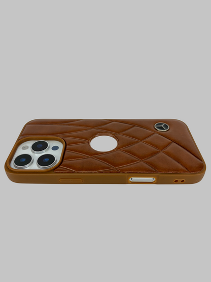 Motorsports Metal Embossed Leather Case