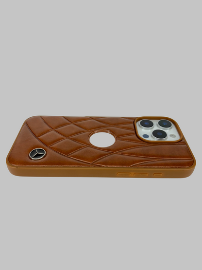 Motorsports Metal Embossed Leather Case