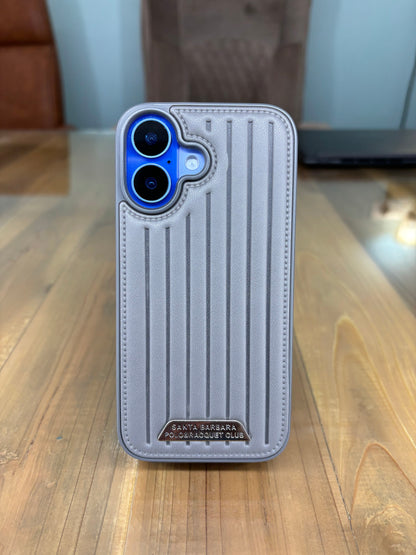 SB Metal Embossed Leather Case for iPhone