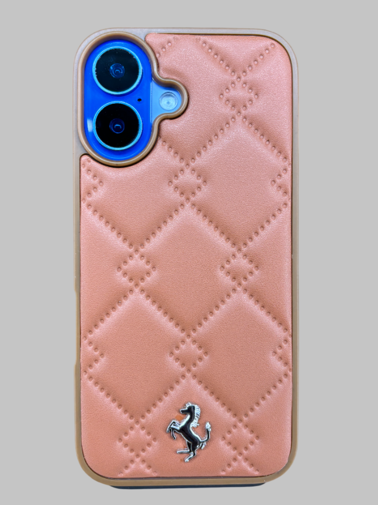 Motorsports Metal Embossed Leather Case
