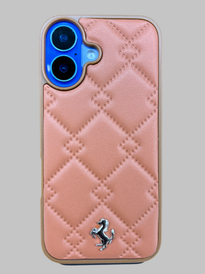Motorsports Metal Embossed Leather Case