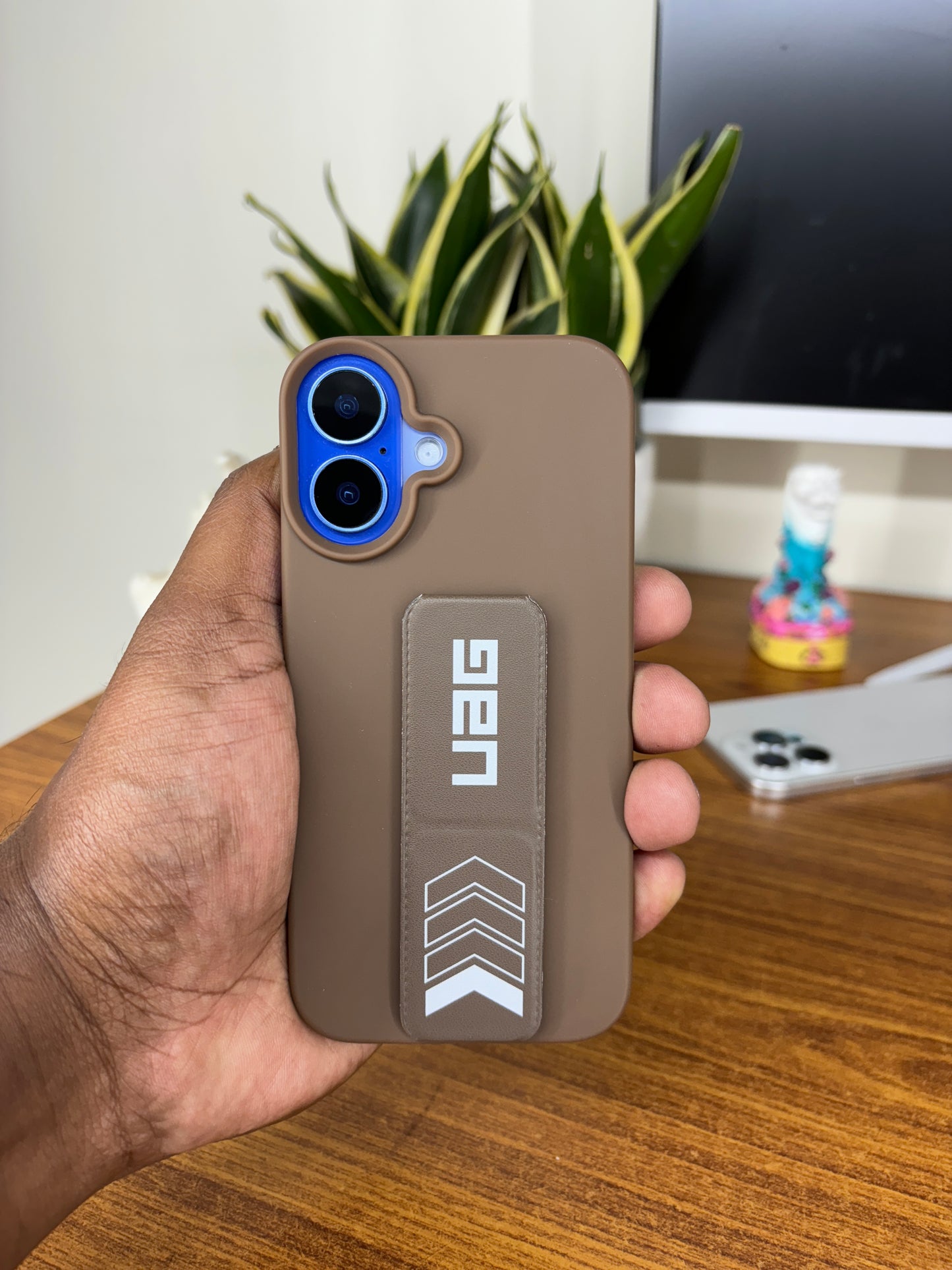 UAG Silicone Grip Case with Kickstand Strap for iPhone