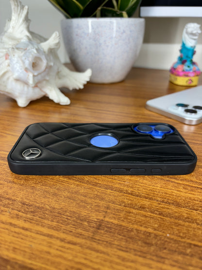 Motorsports Metal Embossed Leather Case