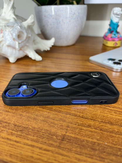 Motorsports Metal Embossed Leather Case