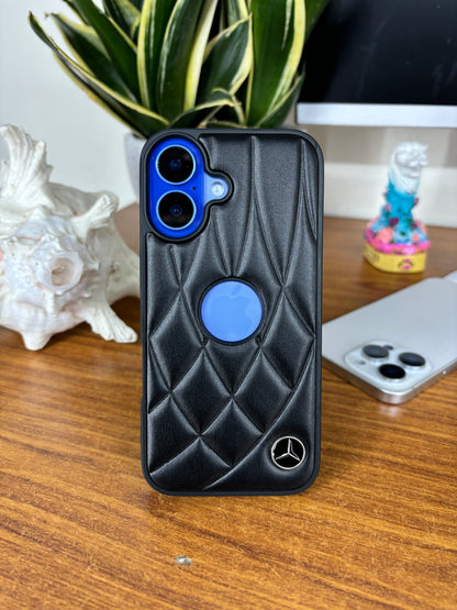 Motorsports Metal Embossed Leather Case