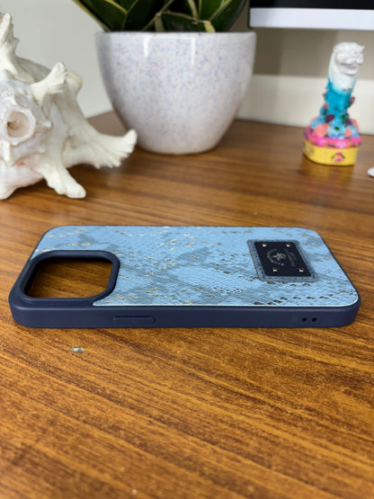 SB Metal Embossed Leather Case for iPhone