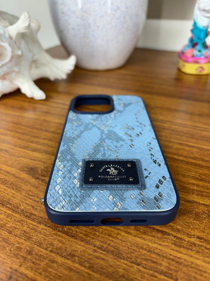 SB Metal Embossed Leather Case for iPhone