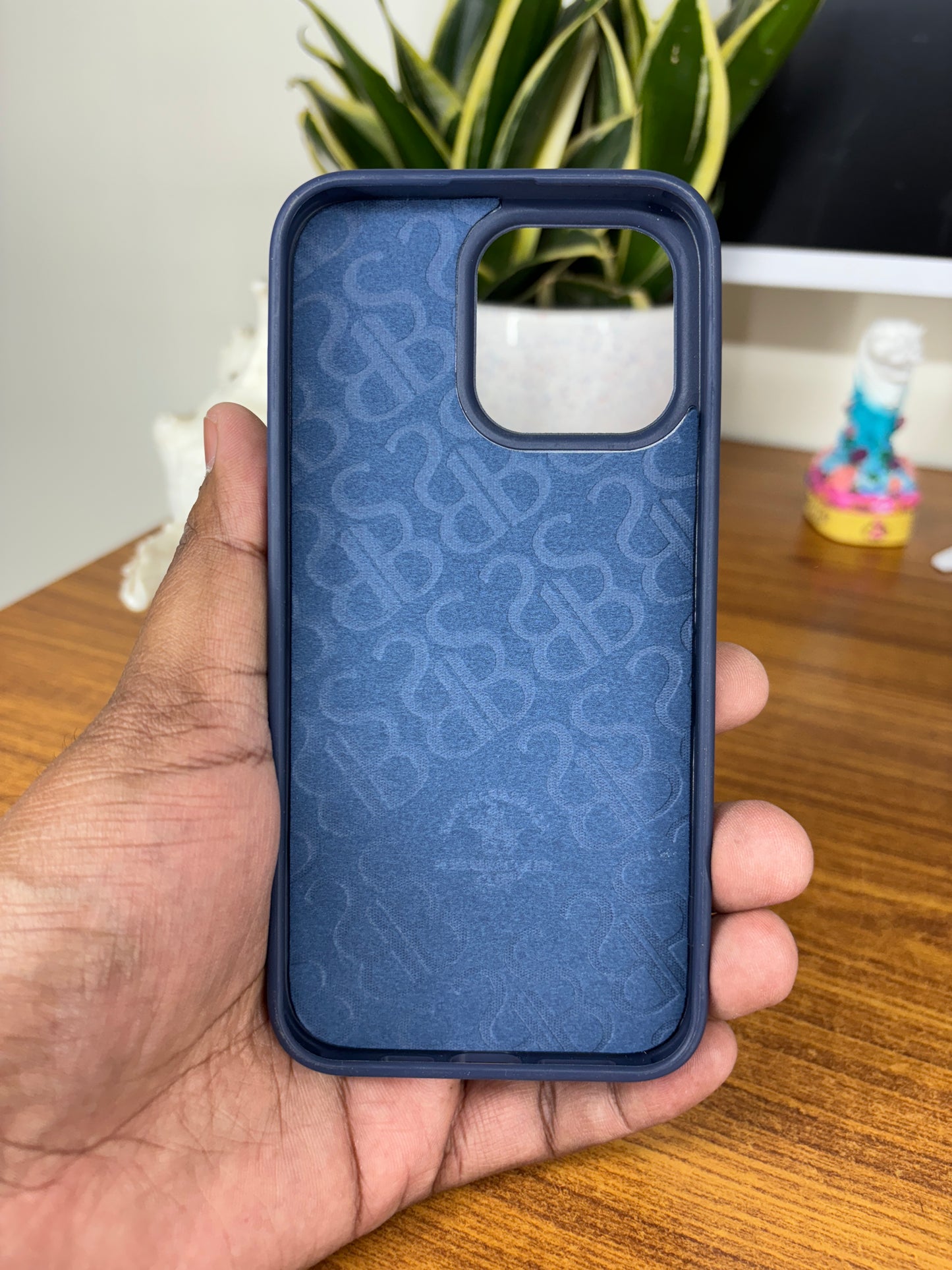 SB Metal Embossed Leather Case for iPhone