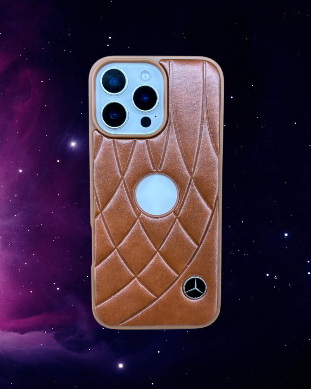 Motorsports Metal Embossed Leather Case