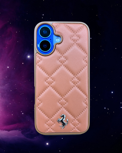 Motorsports Metal Embossed Leather Case