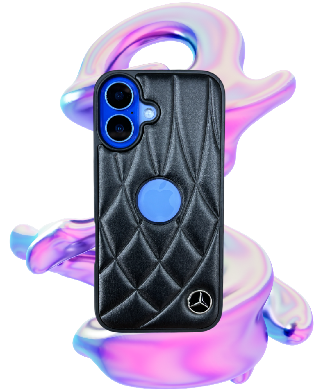 Motorsports Metal Embossed Leather Case