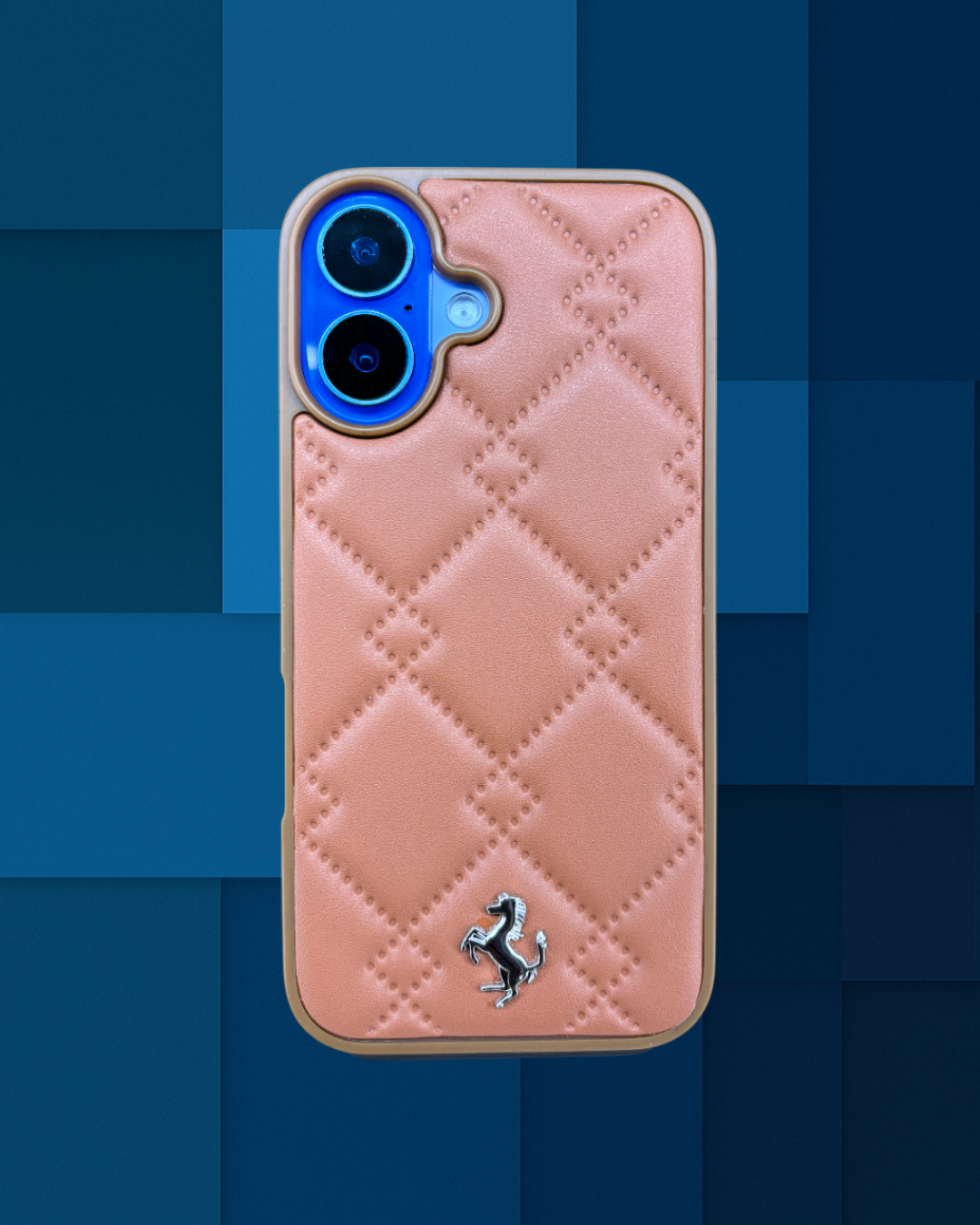 Motorsports Metal Embossed Leather Case